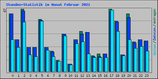 Stunden-Statistik im Monat Februar 2021