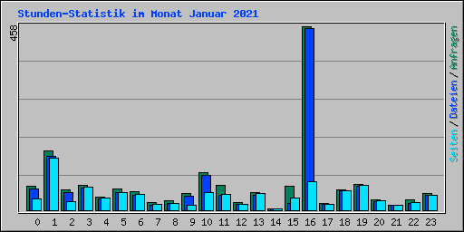 Stunden-Statistik im Monat Januar 2021