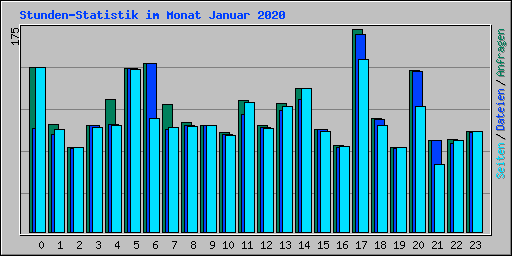 Stunden-Statistik im Monat Januar 2020