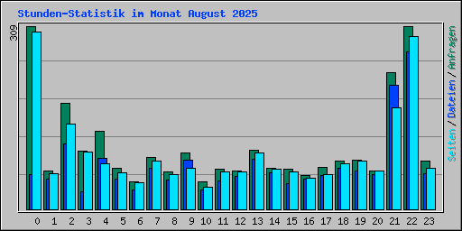 Stunden-Statistik im Monat August 2025