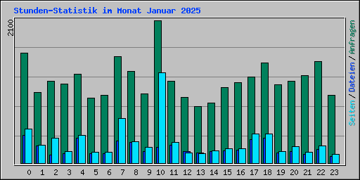 Stunden-Statistik im Monat Januar 2025