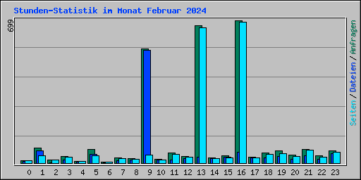 Stunden-Statistik im Monat Februar 2024